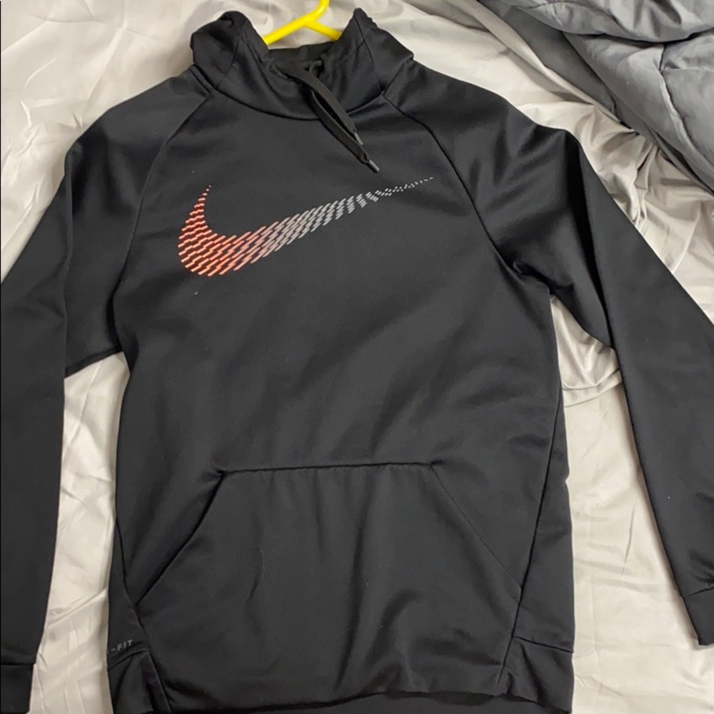 Nike Black Sweatshirt with Orange/Grey Swoosh